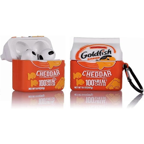 Suunniteltu sopimaan Airpods 3. sukupolvelle 2021, Silikoninen sarjakuva söpö kotelo suojaava iskunkestävä kansi Airpods 3 Kultakala{hh] Goldfish standard