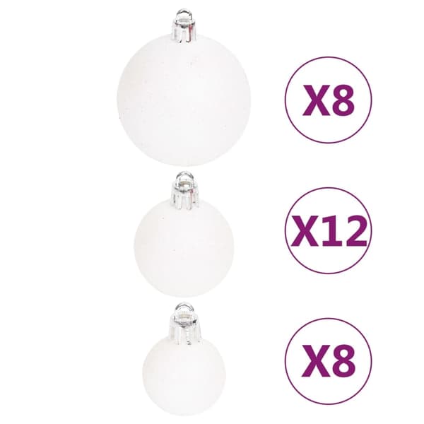 vidaXL Christmas Balls 108 pcs Red and White Röd 1060