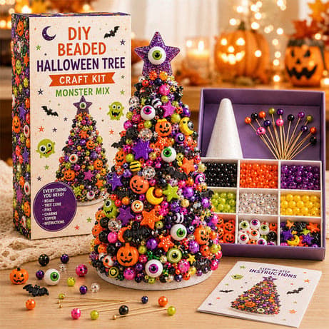 DIY-pysselset med pärlor för julgran DIY Beading Kit Red Sparrow