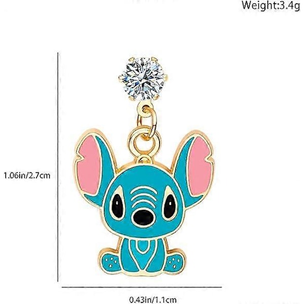 Stitch Øreringe Ørestikker Piger Stitch Gave Ting Guld Stitch Smykker Sød Stich til Piger Allergivenlige Øreringe{ee]