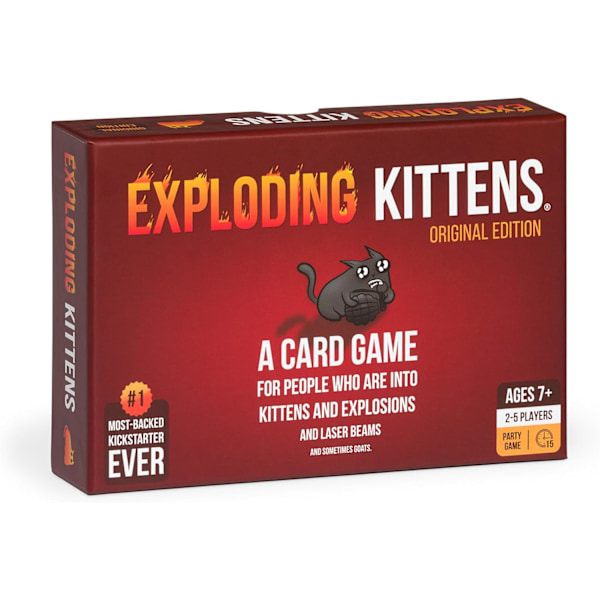 Exploding Kittens Original Edition EKG-ORG1-1 Brettspill, Flerfarget, 11.2 x 16.21 x 3.81 cm