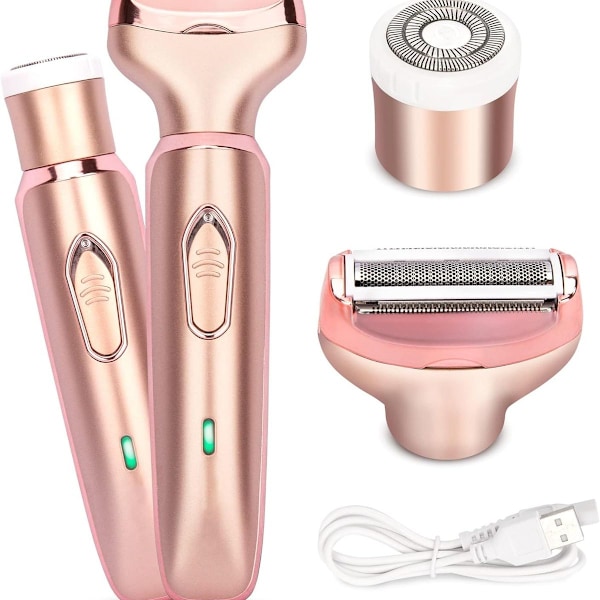 Elektrisk Rakapparat för Kvinnor 2-i-1 Lady Razor Portabel Uppladdningsbar KLB