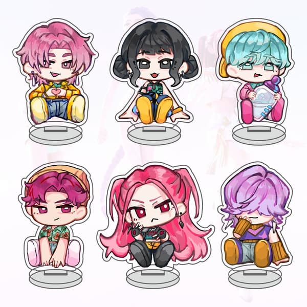 KPOP Demon Slayer Tyttöbändi Akryyliteline K-POP