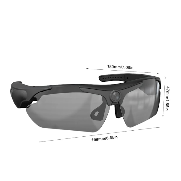 1080P HD minikameraglasögon polariserade linser smart videokamera utomhus cykling sport säkerhetsskydd solglasögon