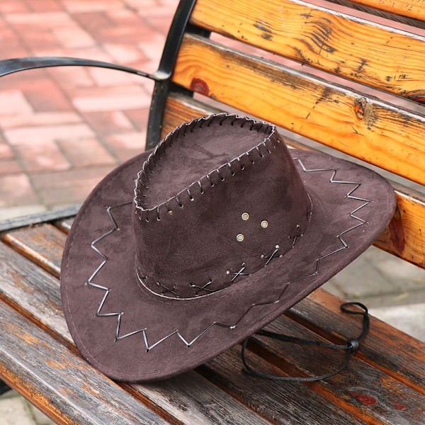 Cowboyhatte til mænd og kvinder, western-stil hatte, vilde, elegante, neutrale grå grey Well,