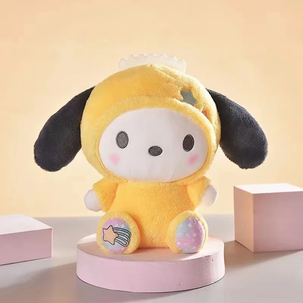 Hello Kittyn värikkäät Kuromi-pehmolelut Melody Cinnamon Dog -nukke Lastenpäivän ja syntymäpäivälahja tyttöystävälle Lasten lelut Lahjat H--25CM