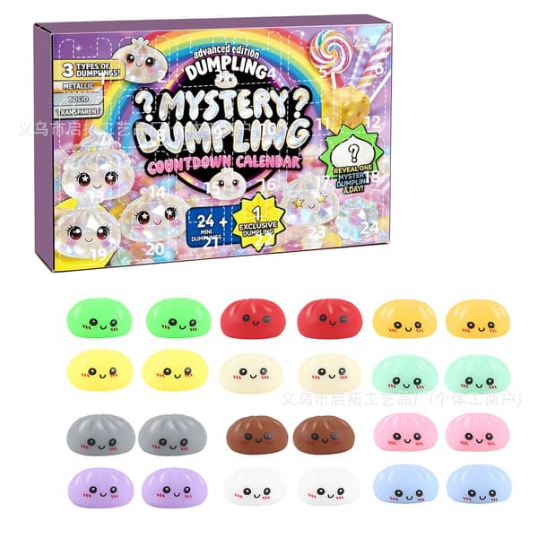 Maltose Squishy Dumpling Fidget Blind Box – Stressavlastende Klemmeleke for Voksne 37