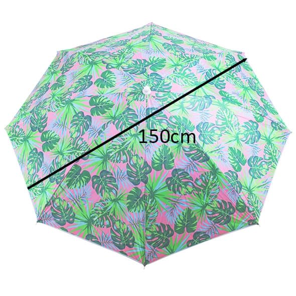 Strandparasol / Parasol - 150 cm 970 Gröna löv