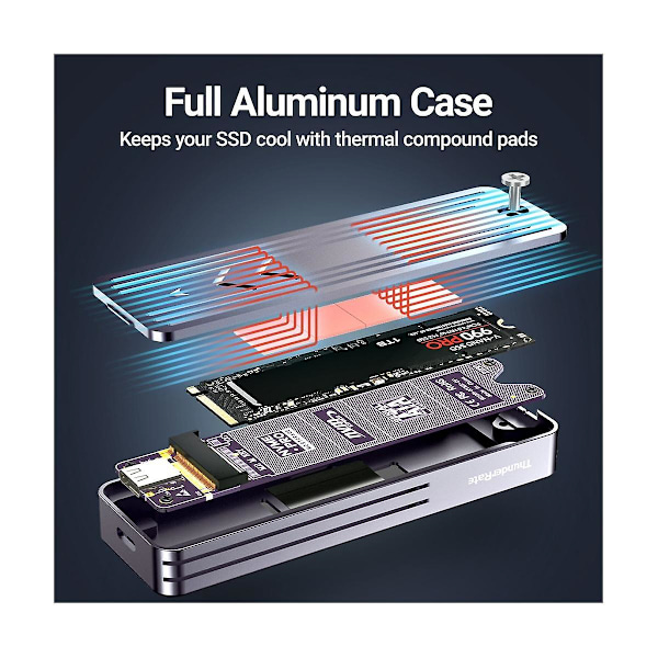 I9x Smart M.2 NVME/SATA SSD Kabinet, USB 3.2 Gen 2 10Gbps, Ekstern M2 Adapter Case Understøtter M-