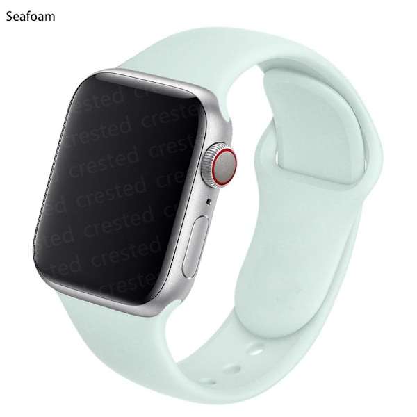 Silikoniranneke Apple Watchille 44mm 40mm 38mm 42mm Correa Iwatch Sarja Se 6 5 4 3 Rannekoru Apple Watch Series 7 45mm 41mm Seafoa 42 44 45 mm M-L{F2} 42 44 45 mm M-L Seafoam