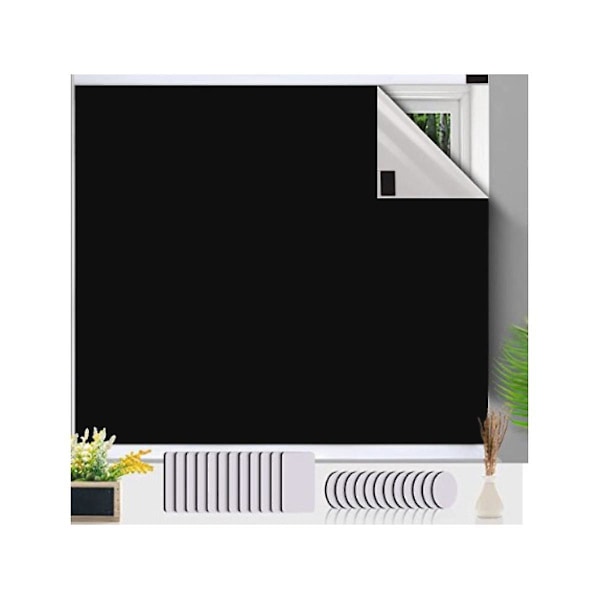 Portable blendingsgardiner, 150 x 200 cm blendingsmateriale, midlertidige blendingsgardiner enkle å feste til vinduer for soverom{EE}