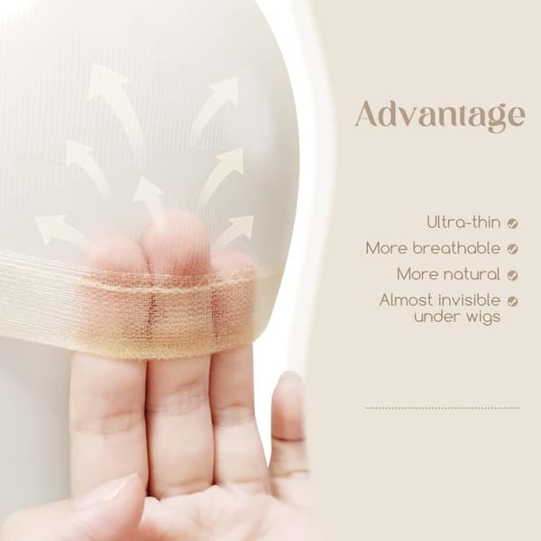 HD Parykkhette for Kvinner Blondefront Parykkhette Transparent Parykkhette Beige 12 stk
