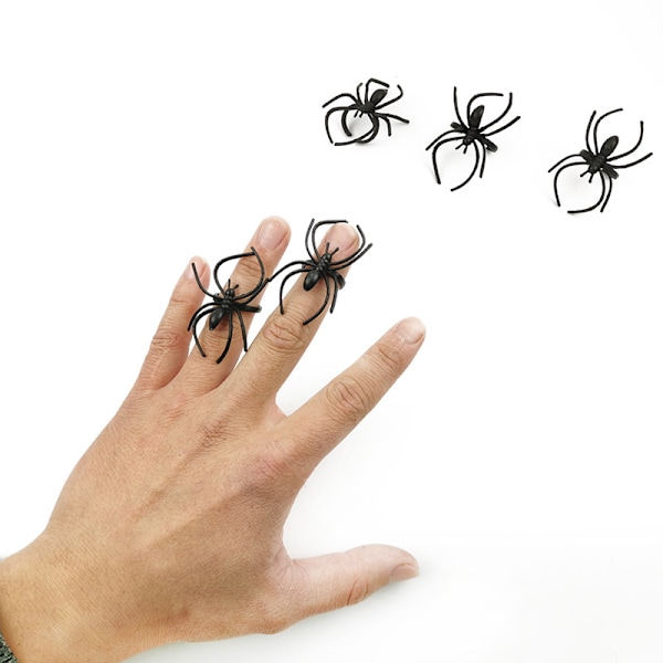 20 st Halloween Spindelringar Spökfestival Utklädningsfest Rekvisita