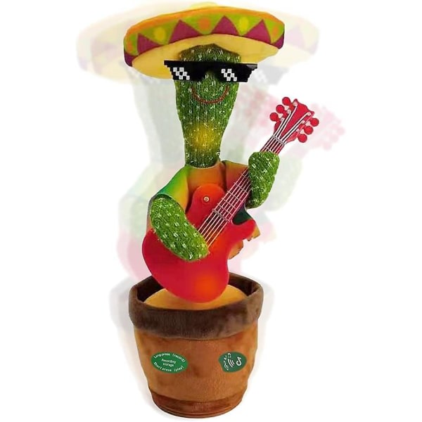 Kaktus plyslegetøj til børn, plys kaktus legetøj, kaktus synger 120 sange, elektronisk rystende kaktus, sjove kaktus legetøj til børns uddannelse