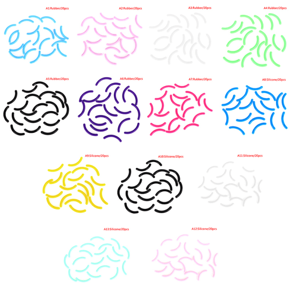 20:a Ersättningsögonfransböjare Plastpåfyllning Gummikuddar Eye