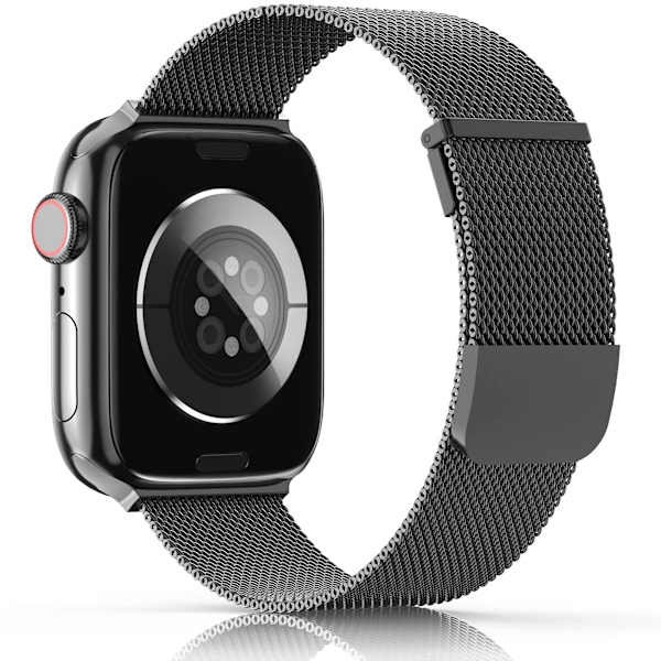 Apple Watch -ranneke 40 mm 38 mm 41 mm, kaksinkertainen magneettinen säädettävä vaihtohihna iWatch Ultra/Ultra 2:lle, Series 9 8 7 6 5 4 3 2 1 SE, musta 40mm 38mm 41mm