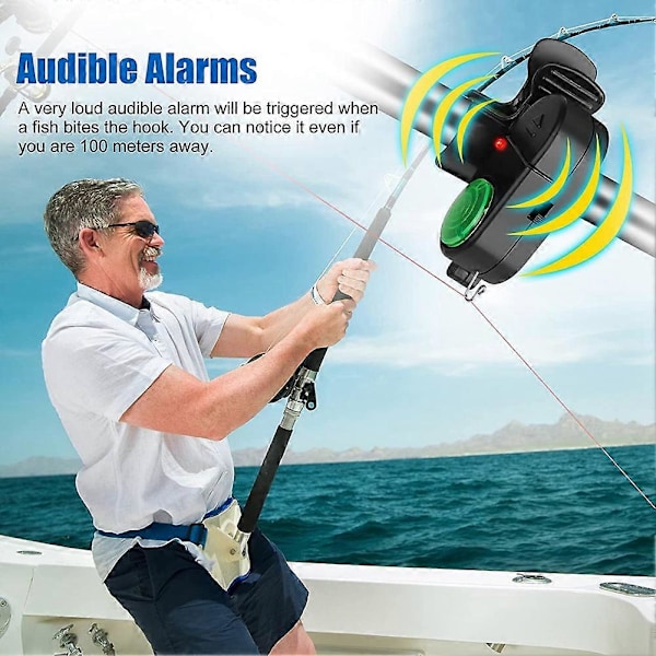 Nytt 4 stk. Fiske Bite Alarm, Sensitiv Elektronisk Fiskealarm Indikator, Lyd Bite Alarm Klokke wi