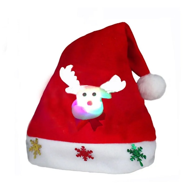 Jule LED Hue Nytår Sød Børn Voksne Beanie Navidad Børn Pige Hue Nytår Kostume