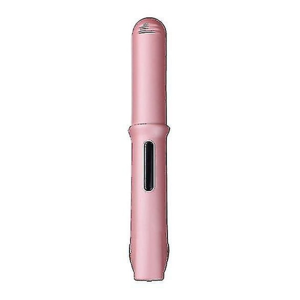 Mini Travel sladdlös locktång och locktång, 160-200 justerbar temperatur, LED-display, USB uppladdningsbar turmalinkeramik - rosa