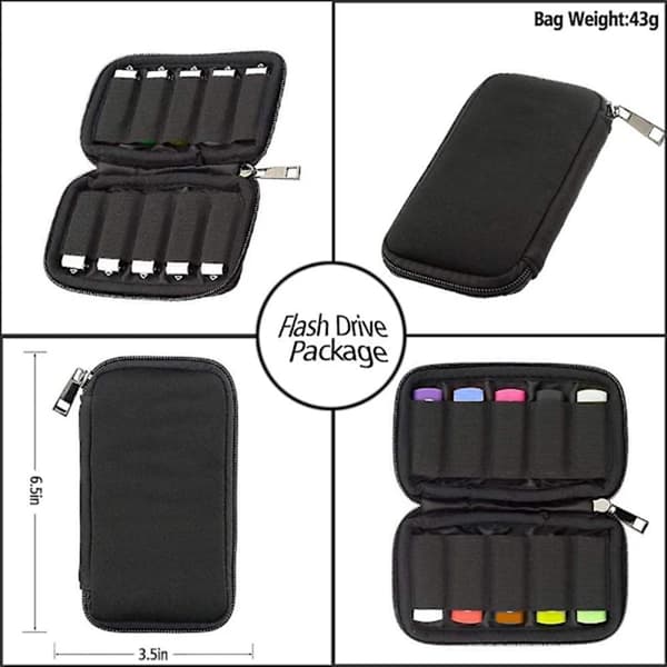 Flashdrev etui USB etui USB holder opbevaringstaske til USB-drev Elektronisk tilbehør Organizer til USB-drev, USB etui, thum