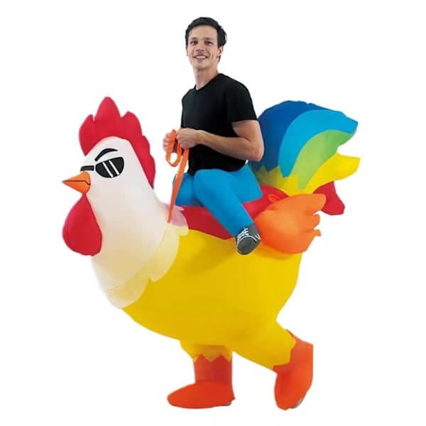 Aikuisten Lasten Kukko Flamingo Cosplay Puhallettava Puku Eläin Anime Mekko Asut Karnevaali Halloween Juhla Asut Miehille Naisille (150-195cm)