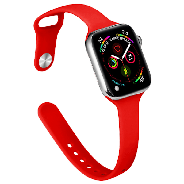 Sopii Apple Watch 38/40/41, 42/44/45/49mm erittäin ohut moderni silikonihihna, kapea rannekoru punainen[ee] rode 38/40/41mm