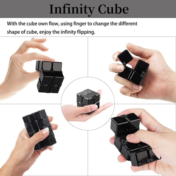 3-pak Legetøjssæt til Ultimativ Stresslindring - Sensorisk Legetøjssæt med Fidget Pad, Infinity Cube og Controller - Perfekt Kontorgave til Børn{ee}