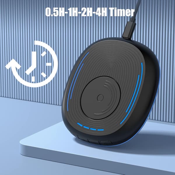 Uoppdagelig Musejiggler med Timer og RGB Pustelys - Svart USB Musebeveger for Datamaskin