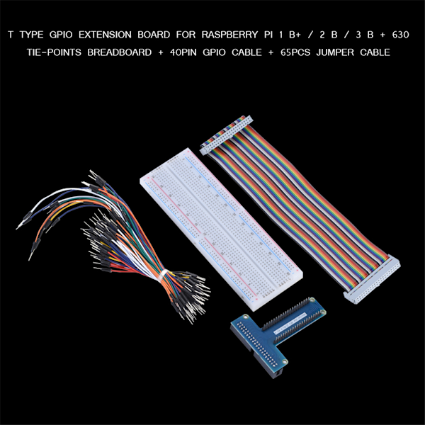 T-typ GPIO Expansionskort för Raspberry Pi 1B+/2B/3b BreadBoard GPIO Kabel Jumperkabel