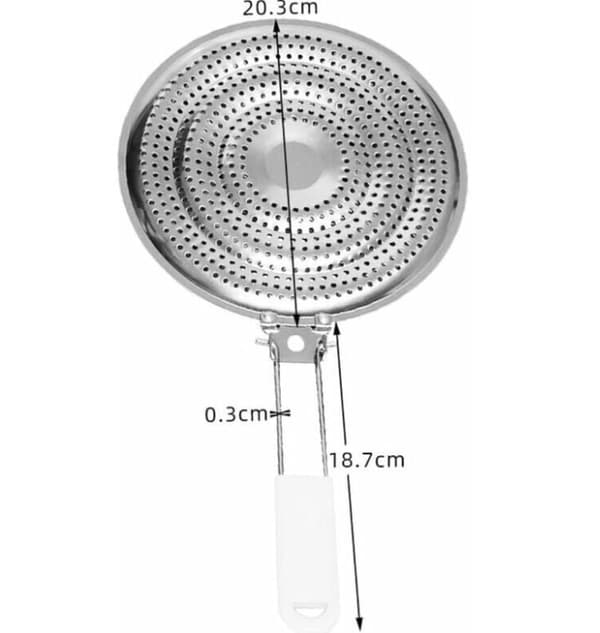 (ee) 21 cm varmespreder i rustfrit stål kun til gaskomfur