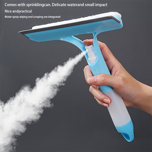 3-i-1 Spegelskrapa med Avtagbar Mikrofiberduk Blue+White