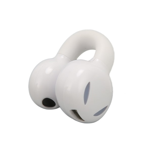 Bluetooth Clip On Hörlurar HiFi Stereo Brusreducerande Vattentät Clip On Open Ear Hörlurar för Sport Musik Ringer Vit