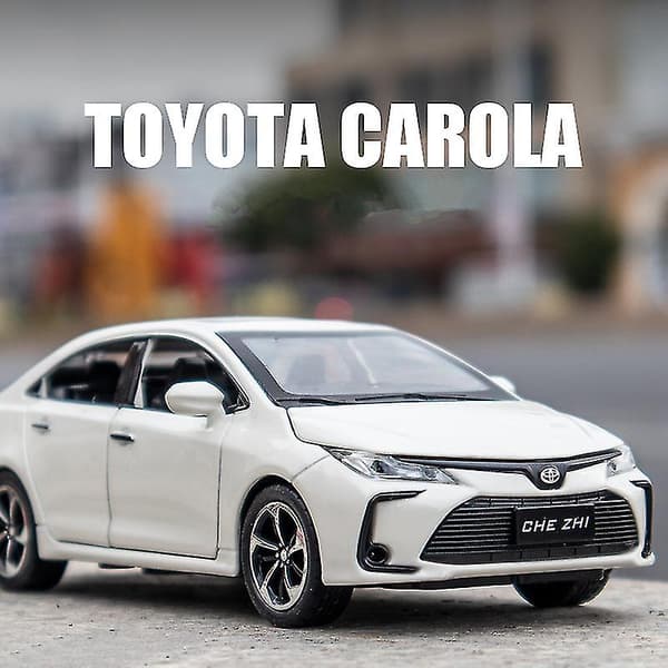 1:32 Toyota Corolla Metall Lekebil med Lyd og Lys - Samleobjekt for Barn White