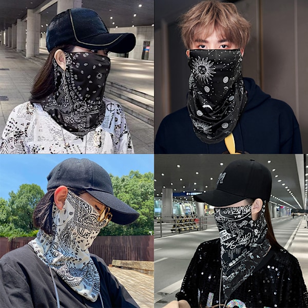 1st Fashion Punk Maski miehille naisille kesäinen kasvojen kaulan UV-suoja 5