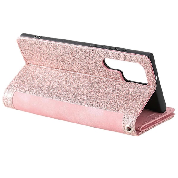 Til Samsung Galaxy S25 Ultra Mobil Cover PU Læder Telefon Cover med Lynlås Pung 9 Kort Slots - Perf Style D