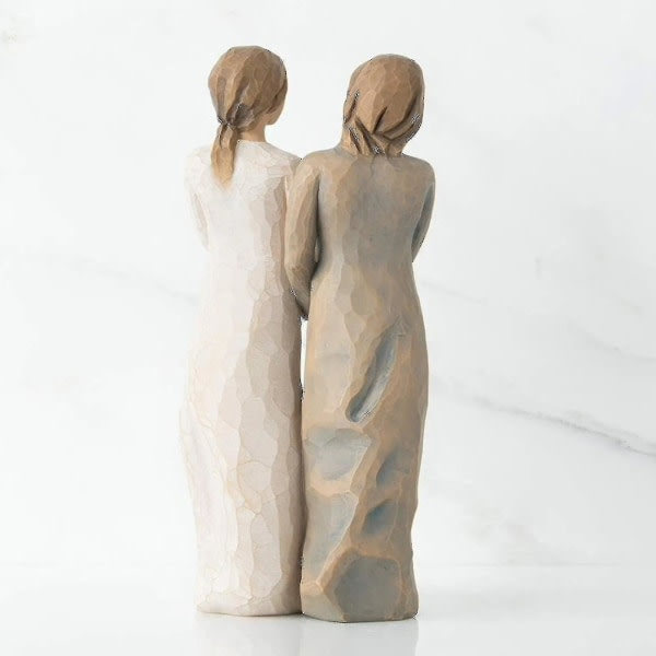 Willow Tree Min Syster Min Vän Skulptur Handmålad Figur