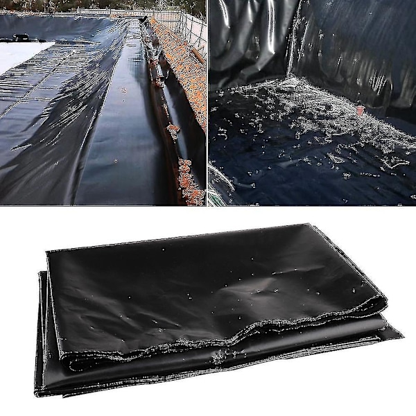 Sort gummifolie for dammer, vannhager, koi-fisk, bekker og fontener 2*2m