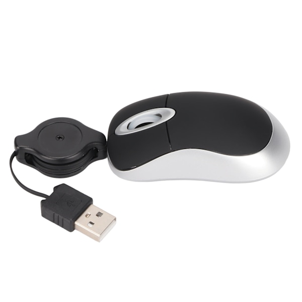 Mini Mus Motebevisst Blank Overflate 68cm Uttrekkbar Ledning Plug and Play Bærbar Bred Kompatibilitet Bærbar Mus