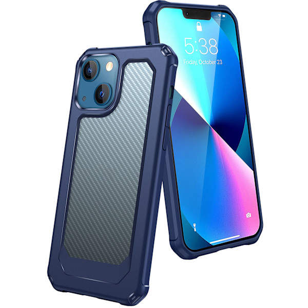 6.1 tommer 1.5mm Telefondeksel Ripesikkert Støtsikkert Transparent Telefondeksel for IPhone 13 Blå