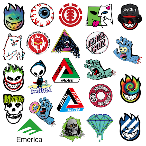 Skateboard Stickers Pack Cool Decals 100st för Laptop Teens Sti