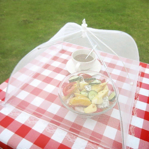 (6-pack) Stort Pop-Up Mesh Mattskydd Tält Paraply, 43 cm, Återanvändbart och Hopfällbart Utomhus