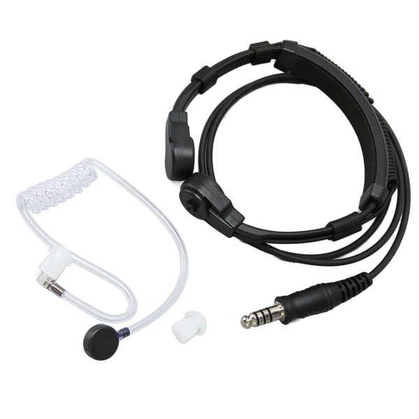 7,1 mm Throat Mic Headset Teleskopisk brusreducering Clear Sound Throat Mic Tvåvägs Radioheadset för Walkie Talkie