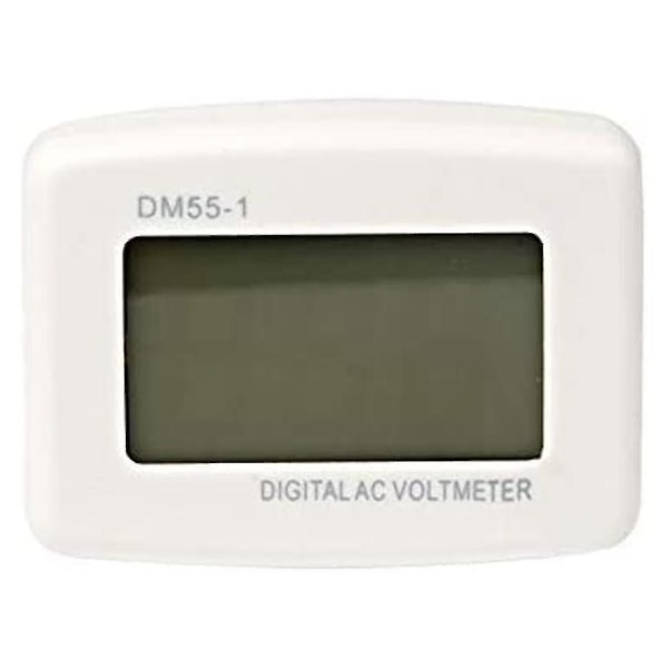 220v Blå bakgrundsbelysning Digital LCD Voltmeter Panel Spänningstestare Eu Plug Dm55-1 Ac 80-300v