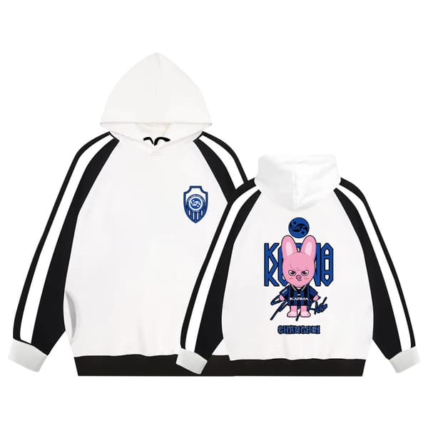Han Student Tecknad Jacka Sidoficka Tröja Dam Vinter Pig Rabbit - Thin Version L