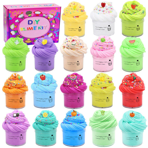 18 stk. Pakket Sett Partygaver Leire Bursdagsgaver Tidlig Pedagogisk DIY Leker 18 *50ml Boks{EE}