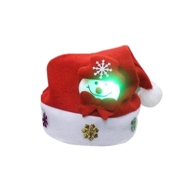 Adult LED Christmas Hat Santa Claus Elk Snowman Christmas Gifts Hat Decorations