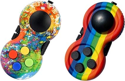 (Graffiti + Regnbue) 8 Funktioner Fidget Toy Cube Controller Stress P
