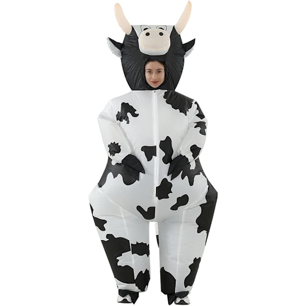 Uppblåsbar kostym ko maskeraddräkt cosplay uppblåsbar overall julkostymer