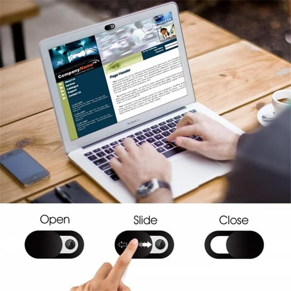 30 pcs Webcam Cover Slider for Privacy, Camera Protection, Phone Camera Protector, 0.027in Thin Design Web Camera Cover Slide (Black)