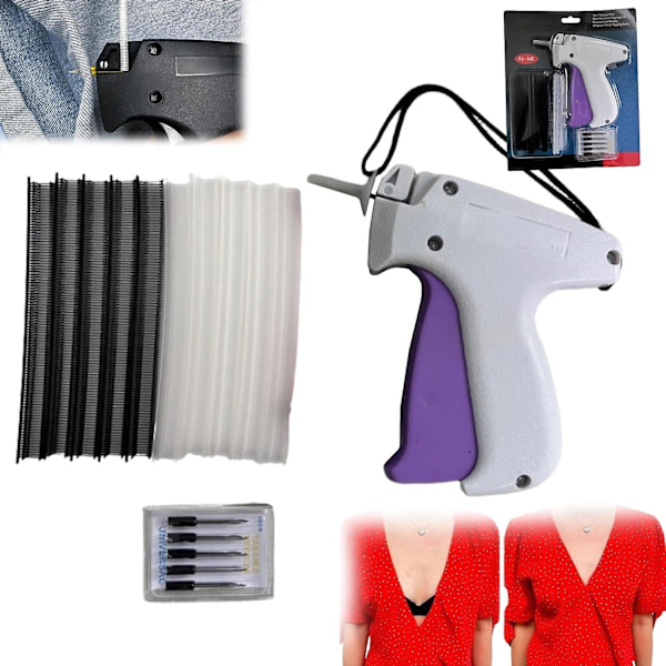 Stitchy Quick Tøjfikser, Hurtig Tøjfikser, Quick Tøjfikser, Quick Stitch Symaskinepistol til Tøj til at Fikse Lave Halsudskæringer White